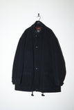 80-90’s BUGATTI - layered neck, wool hip-length coat