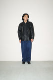 80-90's European label - leather hip-length jacket