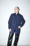90-00's Allegri -brushed poly 2way-neck  jacket