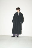 80's KENZO - maxi length, buttonless front gown coat