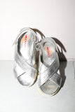 00’s PRADA SPORT metallic silver leather sandals