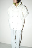 80-90's European label - double breasted front, white down jacket