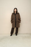 80’s JIL SANDER - quilting coat with detachable big hoodie
