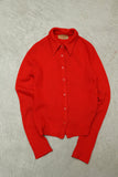 60-70's cashmere knit shirt