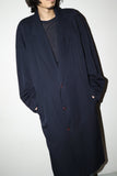 80's Italian label - wool gabardine graphical cutting coat