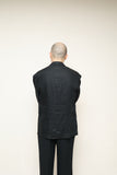 80's CLAUDE MONTANA - linen double breasted front loop button jacket