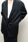 90-00's European label - cotton/rayon single oversized jacket