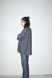 80s THIERRY MUGLER - linen graphical cutting constructive jacket