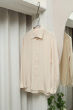 c80's European vintage - silk stripe dress shirt
