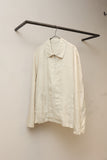 90–00's European label - linen drizzler type minimal jacket