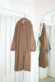 80's Scandinavian label - wool draping fabric oversized coat