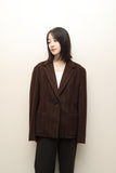 80-90's Max Mara - angora mixed wool stripe jacket