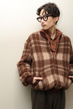c70's French made - shaggy mohair mixedwool knit blouson