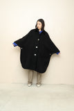 c60’s German vintage - fuzzy wool cape coat