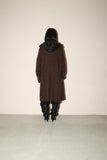 80's European label - mohair knit coat in chocolate