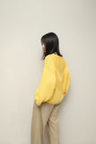 80s JIL SANDER - cotton flat pattern boat neck knit jumper