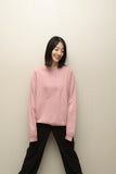 c90's European label - plain sweat shirt in light pink