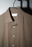 c90's Yves Saint Laurent - dress shirt in glossy brown