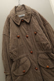 80’s JIL SANDER - quilting coat with detachable big hoodie