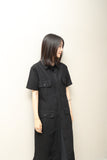 90-00's Ballantyne - linen/viscose front-open dress