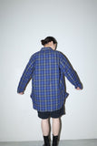 c70s European vintage - cotton plaid pullover shirt