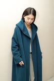 80’s ALBERTA FERRETTI - tropical wool buttonless hooded coat