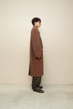 c80's Italian label - cashmere mixed wool double breasted coat in ennui pink-brown