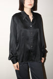 c90's silk satin minimal shirt