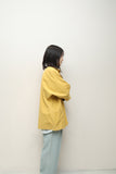 80's RAMOWEAR - cotton double breasted jacket in mustard yellow