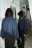 80-90's Italian label - rayon gabardine short&wide blouson