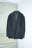 80's CLAUDE MONTANA - linen double breasted front loop button jacket