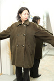 80's Max Mara - seamless shoulder, hip length double coat