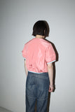 00s MIU MIU - double collar s/s jacket with balloon sleeve detail