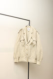 80's European label - cotton/linen military essence jacket