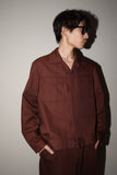c80's European vintage - boxy work jacket in maroon