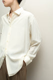 c70s European label - silk minimal dress shirt