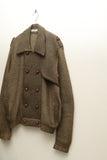 c70's French label - mohair knit double jacket
