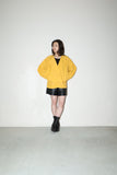80s CHRISTIAN AUJARD - graphical cutting cotton jacket