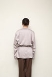 80-90's European label - rayon belted jacket in dusty color