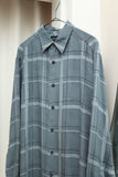 00's Claiborne - silk plaid shirt