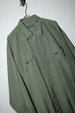 90-00's European label - glossy nylon utility shirt