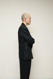 80's CLAUDE MONTANA - linen double breasted front loop button jacket