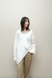 00-10's CELINE by Phoebe Philo - cotton deformed constructive shirt