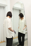 80's European label - silk open collar shirt with pockets