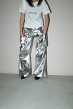 French label - metallic utility pants