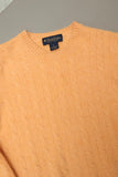 90-00's BROOKS BROTHERS - cable cashmere knit sweater in pastel orange
