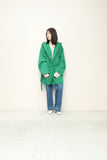 80-90's RAMOSPORT- hooded spring coat in kelly green