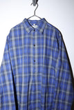 c70s European vintage - cotton plaid pullover shirt