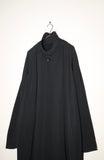 90's Allegri - cotton mixed wool 2-way neck balmacaan coat