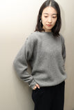 80s European label – cashmere ribbed knit sweater with a charming pocket